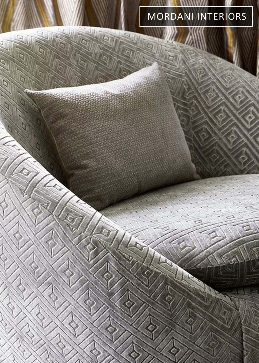 Cream 3D Sofa Jacquard Upholstery 